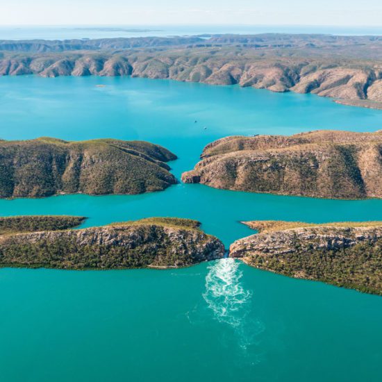 The Horizontal Falls from Above