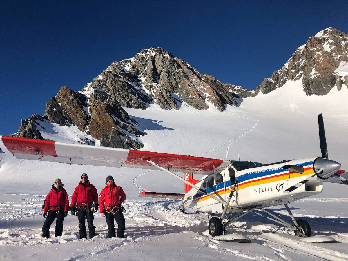 Skiplane-Large Ski plane on Tasman Glacier